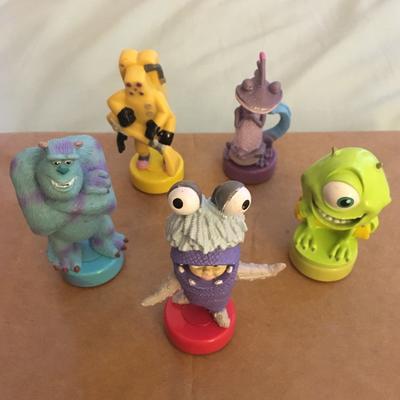 Disney Toys | 5-Piece Lot Disney Monsters Inc Stamps | Color: Tan/Brown | Size: Osb