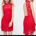 Free People Dresses | Free People Lace Cherry Womens Dress Mid Nwt | Color: Silver | Size: S