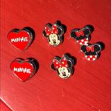 Disney Jewelry | Disney Minnie Mouse Earrings Set | Color: Red | Size: Os