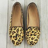 J. Crew Shoes | J Crew Loafer Flats Slip On Cheetah Leather Fur | Color: Brown | Size: 7