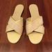 J. Crew Shoes | J.Crew Cora Criss Cross Glitter Sandals- Size 7.5 | Color: Tan | Size: 7.5