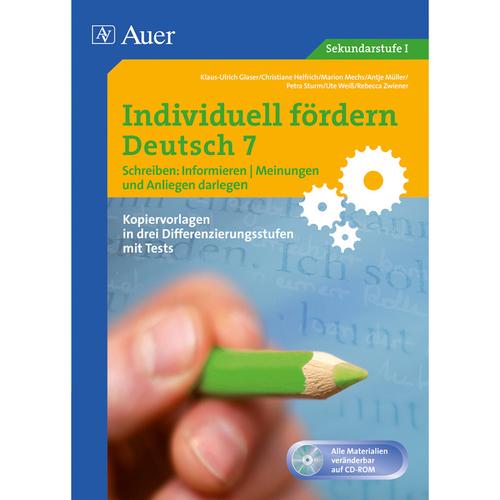 Individuell fördern Deutsch: Individuell fördern 7 Schreiben: Informieren, m. 1 CD-ROM - u.a., Kartoniert (TB)