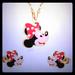 Disney Accessories | Minnie Jewelry Set | Color: Pink/White | Size: Osg