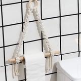 Urban Outfitters Accents | - Macrame Towel Rack Bathroom /Kitchen Stor | Color: Silver/White | Size: Os