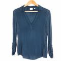 Anthropologie Tops | Anthropologie Postmarks Navy Henley Top | Color: Blue/Black | Size: Xs