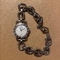 Coach Accessories | Coach Stainless Steel Link Watch With Crystals | Color: Brown | Size: Approximately 7-1/4”