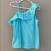 Lilly Pulitzer Shirts & Tops | Lilly Pulitzer One Should Ruffle Top. | Color: Blue | Size: Medium 6-7