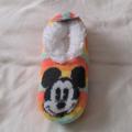 Disney Accessories | Disney Mickey Mouse Slipper Socks | Color: Brown/Gray | Size: Os