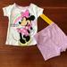 Disney Pajamas | Disney Minnie Mouse Cute Pajama Outfit | Color: White | Size: 3tg