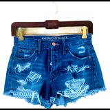 American Eagle Outfitters Shorts | American Eagle Denim Shorts | Color: Blue/Purple | Size: 0
