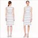 J. Crew Dresses | J.Crew Navy And Ivory Striped Basketweave Sleeveless Dress Size 4 | Color: Blue/White | Size: 4