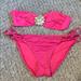 Victoria's Secret Swim | Bandeau Bikini Top & Bottoms- Victoria Secret | Color: Pink/Purple | Size: S
