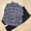 Ralph Lauren Shirts & Tops | 2t Ralph Lauren Oxford / Cat & Jack Jeans | Color: Gray | Size: 2tb