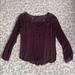 American Eagle Outfitters Tops | American Eagle Outfitters Long Sleeve Top | Color: Purple/Black | Size: S