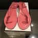 Coach Shoes | Coach 2005 Seahorse Sandals Ankle Strap Thong Flat | Color: Red | Size: 7.5