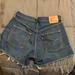 Levi's Shorts | High-Waisted Button Fly Levi’s Short Jean Shorts | Color: Black/Blue | Size: 27