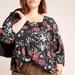 Anthropologie Tops | Anthropologie Dolan Left Coast Cherie Babydoll Top | Color: Black | Size: 1x