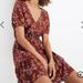 Madewell Dresses | Madewell Ruffle-Wrap Dress In Windowbox Floral | Color: Brown | Size: 00