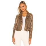 Free People Jackets & Coats | Fenix Snake Embossed Faux Leather Moto Jacket | Color: Silver | Size: Xs