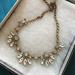 J. Crew Jewelry | J.Crew Crystal Statement Necklace | Color: White/Silver | Size: Os