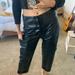 Zara Pants & Jumpsuits | Faux Leather Zara Cargo Pants | Color: Black | Size: Xs