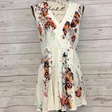 Free People Dresses | Free People Wrap Dress Ivory Floral And Stars | Color: Cream | Size: Various