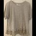 Anthropologie Tops | Anthropologie Shirt | Color: Tan/Gray | Size: L