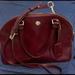 Coach Bags | Coach Burgundy Leather Handbag | Color: Brown/Purple | Size: Length 13 Wide 6