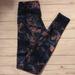 Lululemon Athletica Pants & Jumpsuits | Lululemon Yoga Pants Size 4 Floral Print | Color: Black | Size: 4