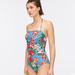 J. Crew Swim | J.Crew Ruched One-Piece In Ratti Bahama Print | Color: Blue/Gray | Size: 0