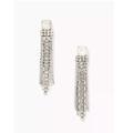 Kate Spade Jewelry | Kate Spade Glitzville Chain Fringe Earrings Clear | Color: Silver | Size: Os