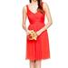 J. Crew Dresses | J. Crew Heidi Coral Silk Chiffon Dress - Sz 14 | Color: Orange | Size: 14
