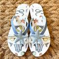 Coach Shoes | Coach Beach Flip Flops Flippers Us 6 | Color: Blue | Size: 6