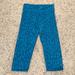 Adidas Pants & Jumpsuits | Adidas Blue Patterned Capri Climalite Pant | Color: Black/Blue | Size: M