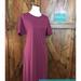 Lularoe Dresses | M Lularoe Maria, Full Length Solid Wine Dress | Color: Purple | Size: M