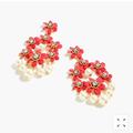 J. Crew Jewelry | Jcrew Pearled And Floral Chandelier Earrings | Color: Silver | Size: Os