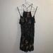Free People Dresses | Intimately Free People Strappy Boho Floral Dress | Color: Black | Size: M