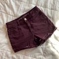 American Eagle Outfitters Shorts | 3/$10 American Eagle Outfitters Denim Shorts, Sz 0, Used | Color: Purple/Black | Size: 0