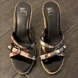 Burberry Shoes | Burberry Espadrille Wedges | Color: Black | Size: 9