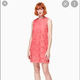 Kate Spade Dresses | Kate Spade Floral Lace Shift Dress Peach Sorbet | Color: Pink/Red | Size: 12