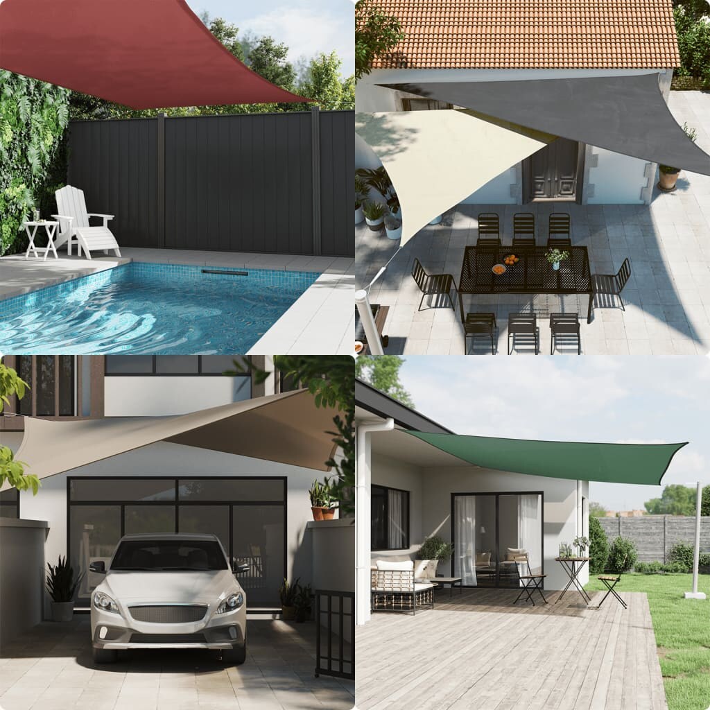 vidaXL Sonnenschirmsegel rechteckiges Oxford-Gewebe 2x5 m weiß Modell Terrasse Lambda Image