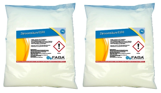 FABA Chemie 10 kg Zitronensäure, Entkalker, Reiniger, Alleskönner im Haushalt Image