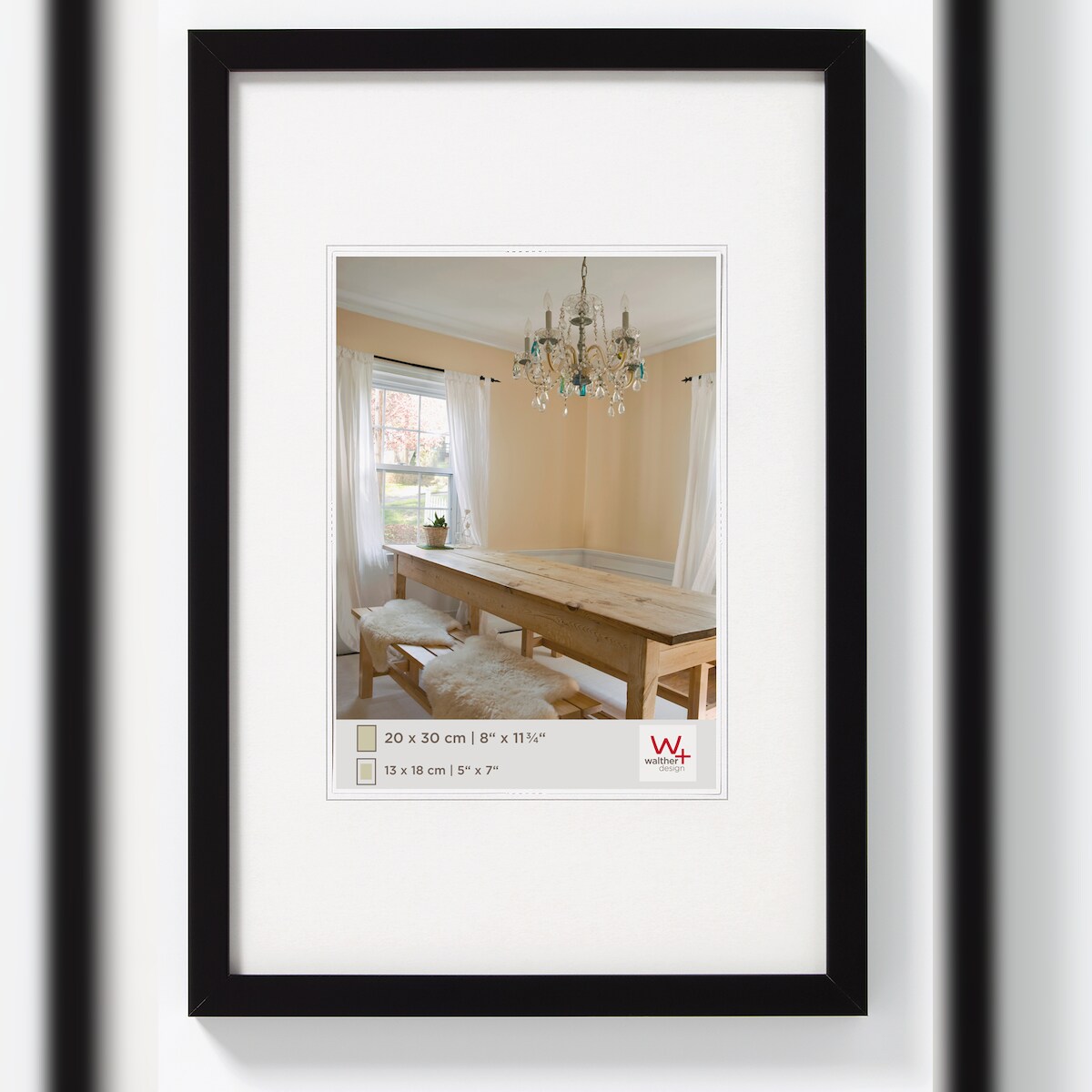 walther + design Peppers Holz Bilderrahmen 50x70 cm SCHWARZ Image