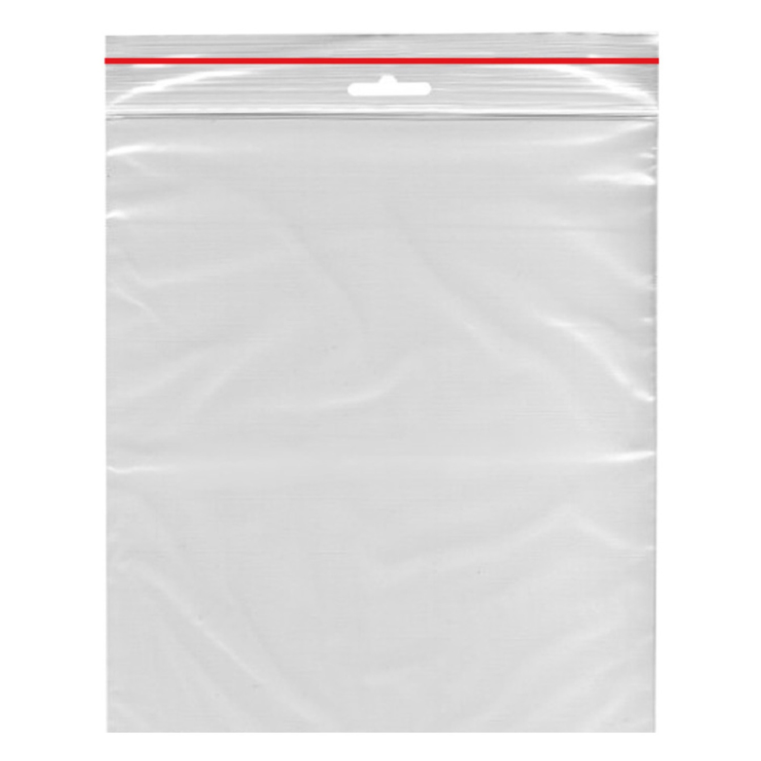 VEPATIM 1000x Druckverschlussbeutel 100 x 120 mm mit Eurolochung Farbstreifen rot Image