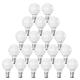 paul russells LED Golf Ball Light Small Bayonet Cap B15D, 40w Equivalent Bulb, 4.9W 470LM LED Bulbs, 2700K Warm White, Mini Globe Frosted G45 SBC Energy Saving Lamps, Pack of 20