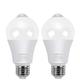 Aukora Motion Sensor Light Bulbs, 12W (100-Watt Equivalent) E26 Base A19 Motion Activated Dusk to Dawn LED Bulb Outdoor/Indoor for Front Door Garage Basement Hallway Stairs(Cold White 2 Pack)