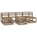 vidaXL Set Divani Giardino 7 pz in Legno di Pino Impregnato Marrone