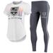 Women's Concepts Sport White/Charcoal Los Angeles Kings Sonata T-Shirt & Leggings Set