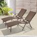 VredHom Outdoor Portable Folding Chaise Lounge Chairs (Set of 2) - 70" L x 20" W x 14" H
