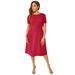 Plus Size Women's Fit & Flare Dress by Jessica London in Classic Red (Size 24 W)